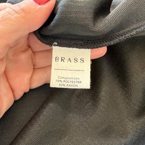 BRASS Clothing Women's Dress The A Line Black Short Sleeve Ponte Knit Pockets XS - Picture 3 of 6